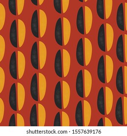 Terracotta Abstract Seamless Pattern. Modern Digital Design. Modern Fashion Scandinavian Style. Contemporary Colors and Design. Vector Illustration