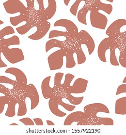 Terracotta Abstract Seamless Pattern. Modern Digital Design. Modern Fashion Scandinavian Style. Contemporary Colors and Design. Vector Illustration