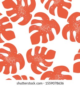 Terracotta Abstract Seamless Pattern. Modern Digital Design. Modern Fashion Scandinavian Style. Contemporary Colors and Design. Vector Illustration