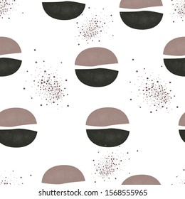 Terracotta Abstract Seamless Pattern. Modern Digital Design. Modern Fashion Scandinavian Style. Contemporary Colors and Design. Vector Illustration
