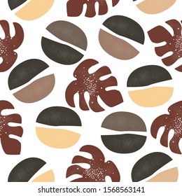 Terracotta Abstract Seamless Pattern. Modern Digital Design. Modern Fashion Scandinavian Style. Contemporary Colors and Design. Vector Illustration