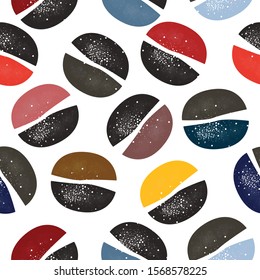 Terracotta Abstract Seamless Pattern. Modern Digital Design. Modern Fashion Scandinavian Style. Contemporary Colors and Design. 