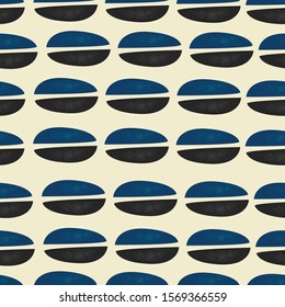 Terracotta Abstract Seamless Pattern. Ovals on grey. Modern Digital Design. Modern Fashion Scandinavian Style. Contemporary Colors and Design. 