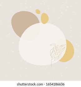 Terracotta art abstract. Scandinavian style in minimal trendy style. Abstraction poster. Vector texture for textile, packaging, wrapping paper, social media etc. Fashion contemporary collage.