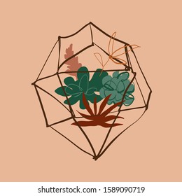 Terracotta Art Home Print Abstract Modern Digital Painting Fashion Scandinavian Style Color Abstraction Poster Contemporary Print Burnt Orange Vector Illustration Clipart