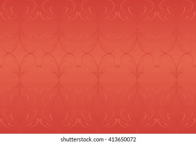 Terracotta Background Floral Ornaments Stock Vector (Royalty Free