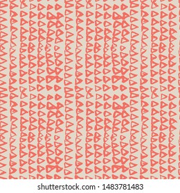 Terracotta and Beige tie dye seamless pattern.  Shibori seamless print. Watercolor hand drawn batik.  Handmade watercolour shirt tie dye pattern. Japan traditional tile. Coral and White shibori.