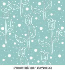 Terracotta Floral Abstract Seamless Pattern. Modern Digital Design. Modern Fashion Scandinavian Style. Contemporary Colors and Design. Vector Illustration