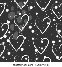 Terracotta Heart Abstract Seamless Pattern. Modern Digital Design. Modern Fashion Scandinavian Style. Contemporary Colors and Design. 