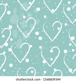 Terracotta Heart Abstract Seamless Pattern. Modern Digital Design. Modern Fashion Scandinavian Style. Contemporary Colors and Design. 