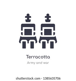terracotta icon. isolated terracotta icon vector illustration from army and war collection. editable sing symbol can be use for web site and mobile app