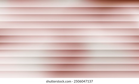 Terracotta reeded glass 3D background. Glassmorphism colorful transparent ribbed glass, horizontal stripes texture.