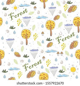 Terracotta Tree bstract Seamless Pattern. Modern Digital Design. Modern Fashion Scandinavian Style. Contemporary Colors and Design. Vector Illustration