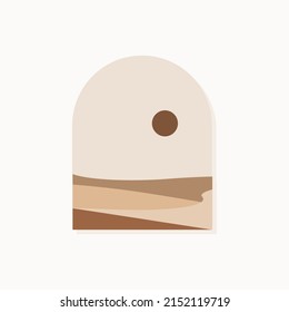 Terrain Abstract Landscape. Abstract boho landscape
