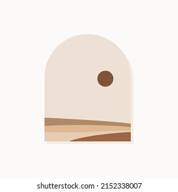 Terrain Abstract Landscape. Abstract boho landscape
