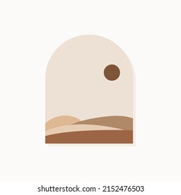 Terrain Abstrakte Landschaft. Abstrakte bohone Landschaft