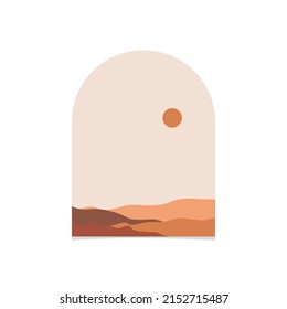 Terrain Abstract Landscape. Abstract boho landscape