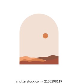 Terrain Abstract Landscape. Abstract boho landscape