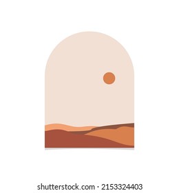 Terrain Abstract Landscape. Abstract boho landscape