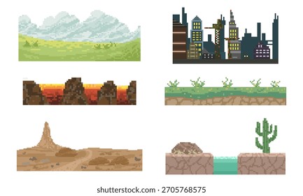 terrain bundle retro pixel art