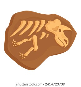 Terrain dinosaur icon cartoon vector. Ground fossil. Layer mud biology