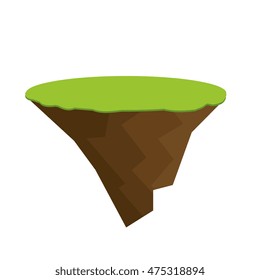 terrain grass nature icon vector illustration design