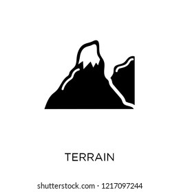 Terrain icon. Terrain symbol design from Maps and locations collection. Simple element vector illustration on white background.