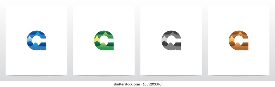 Terrain Landscape On Letter Logo Design G