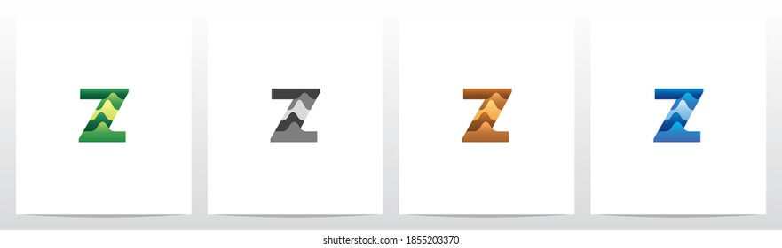 Terrain Landscape On Letter Logo Design Z