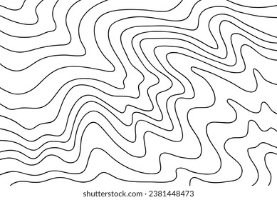 Terrain line on site plan, mountain contour.