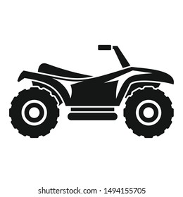 Terrain quad bike icon. Simple illustration of terrain quad bike vector icon for web design isolated on white background