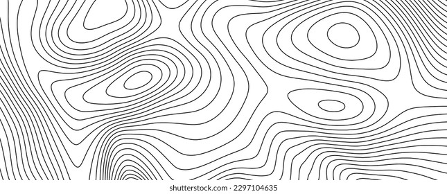Terrain topographic map. Mountain and hill height contour lines background. Landscape geographic pattern. Territory texture concept. Vector