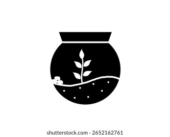 Terrarium icon isolated on white background.