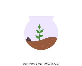 Terrarium icon isolated on white background.