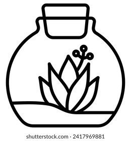 Terrarium icon line vector illustration