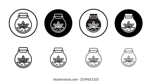 Terrarium icon Thin line flat illustration