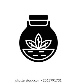 Terrarium icon Vector flat thin line illustration