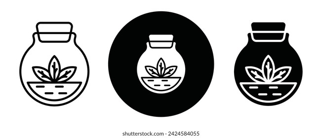 Terrarium outline icon collection or set. Terrarium Thin vector line art