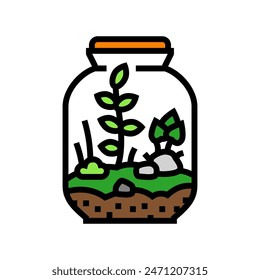 terrarium urban gardening color icon vector. terrarium urban gardening sign. isolated symbol illustration