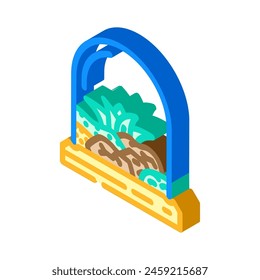 terrarium urban gardening isometric icon vector. terrarium urban gardening sign. isolated symbol illustration