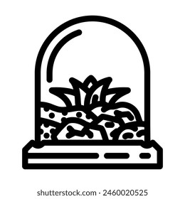 terrarium urban gardening line icon vector. terrarium urban gardening sign. isolated contour symbol black illustration