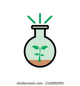 terrarium, Vektorlogo-Design, geeignet für die Verwendung für Symbol, Symbol und Element-Design zur Beschreibung der Naturflasche