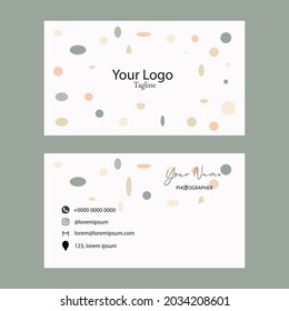 Terrazo business card template design