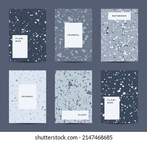 Terrazzo abstract cover page templates