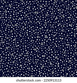 Patrón Resumen de Terrazzo. Diseño Orgánico Veneciano de Mármol. Material de mármol de color Terrazzo. Vector Rock Textura Italiana. Fondo del piso de mosaico gris. Piedra Pavement Irregular Art.