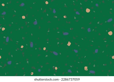 Terrazzo Abstract Seamless Pattern. Terrazzo Stone Modern Texture. Marble Home Italian Texture. Mosaic Venetian Italian Design. Gray Vector Glass Background. Stone Abstract Irregular Print. Floor Art