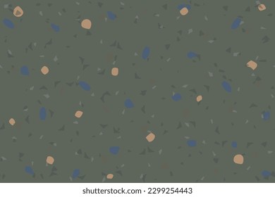 Terrazzo Abstract Seamless Texture. Terrazzo Stone Mosaic Pattern. Vector Venetian Ceramic Design. Gray Mosaic Floor Background. Marble Wall Italian Pattern. Glass Concrete Irregular Print. Stone Art