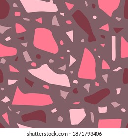 Terrazzo abstract texture vector seamless pattern background