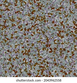 Terrazzo Resumen Textura Veneciana. Patrón de granito de rock de mármol. Diseño italiano sin vectores. Piedra Terrazzo Irregular Terrazzo Floor Cuartz Textura. Fondo del Suelo Azul Mosaico. Impresión de arte de vidrio