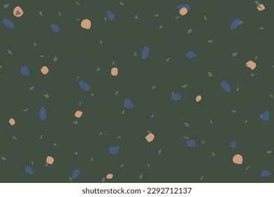 Terrazzo Abstract Venetian Texture. Vector Wall Italian Pattern. Gray Mosaic Glass Background. Terrazzo Floor Mosaic Material. Marble Seamless Terazzo Design. Stone Terrazzo Irregular Print. Floor Art